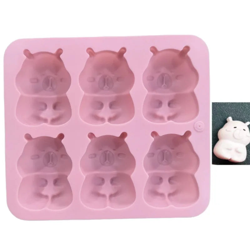 Capybara Silicone Mold – Chocolate, Gummy, Ice Cube & Soap Mold