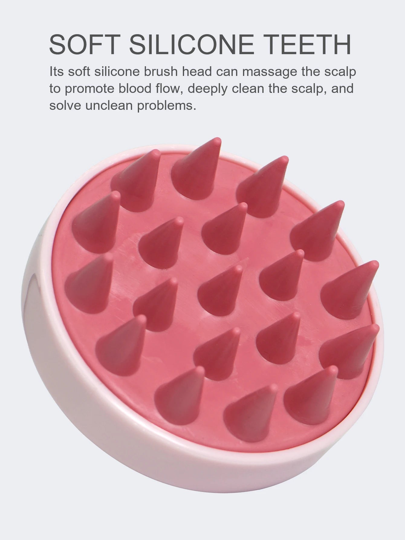Silicone Scalp Massager Brush – Shampoo, Hair & Body Massage