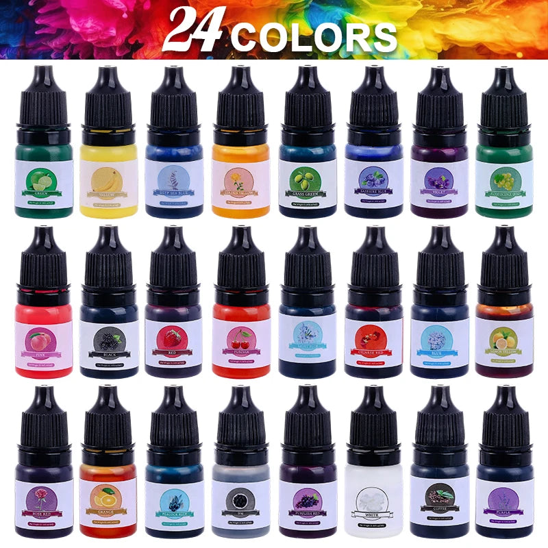 Epoxy Resin Color Pigment Set – 24 Vivid Colors for Jewelry, Art & DIY Crafts