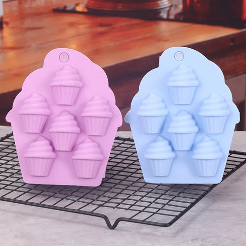 6-Hole Ice Cream Silicone Mold – Crafts, Chocolate & Candy Baking