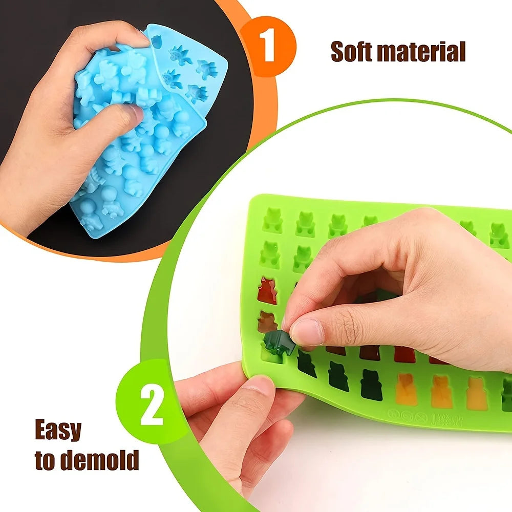 Gummy Bear Candy Mold Kit – Silicone Molds with Droppers