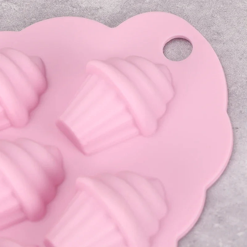 6-Hole Ice Cream Silicone Mold – Crafts, Chocolate & Candy Baking