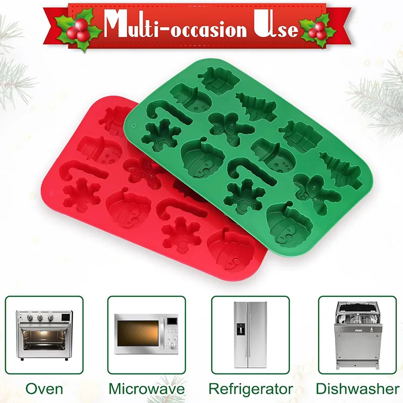 Christmas Silicone Chocolate Mold – Candy, Resin & Baking | Holiday Shapes