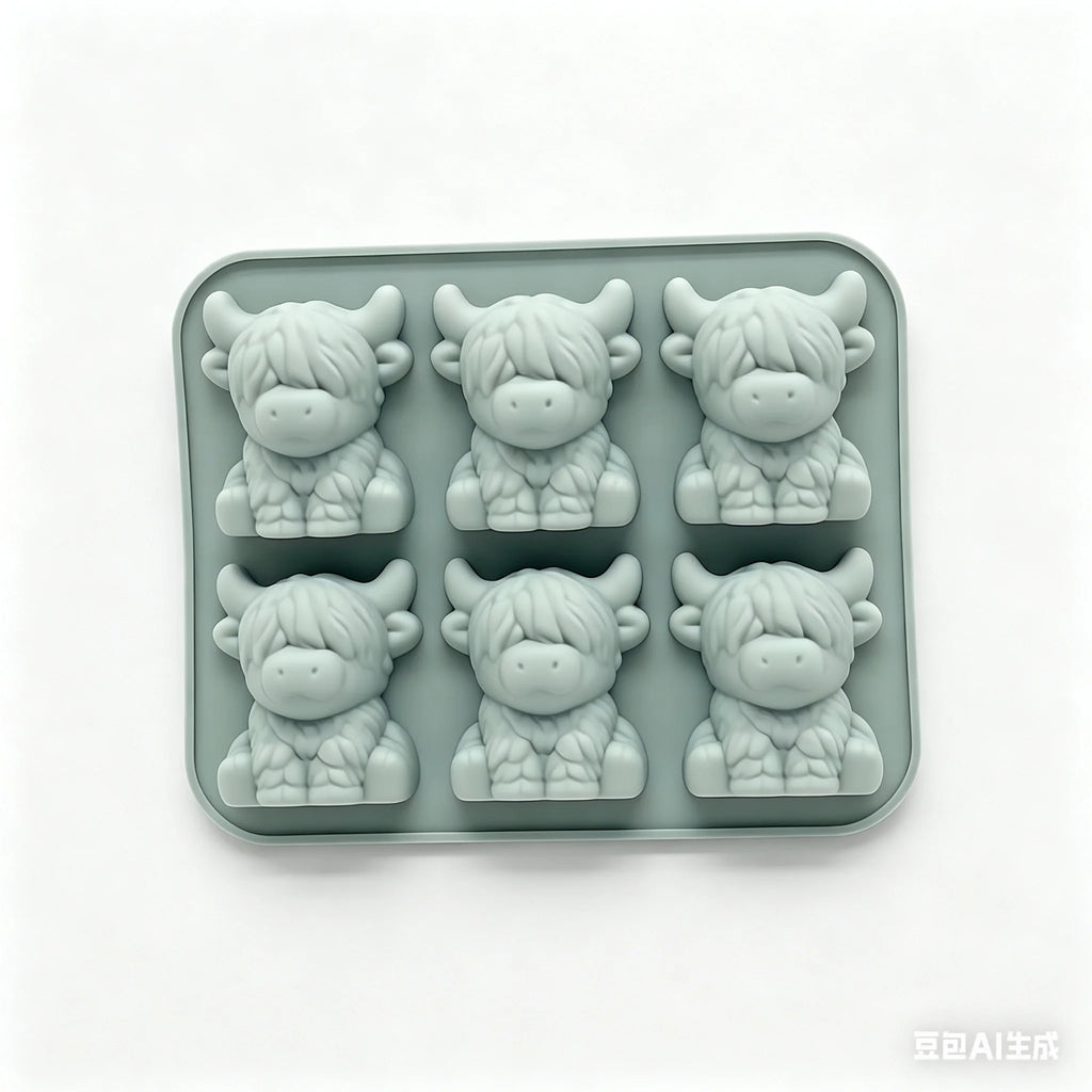 Highland Cow Silicone Mold – Ice Cubes, Chocolate & Crafts