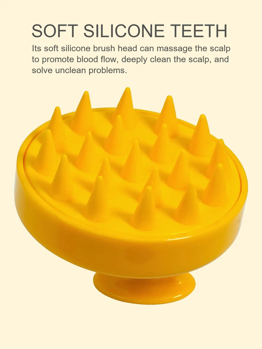 Silicone Scalp Massager Brush – Shampoo, Hair & Body Massage