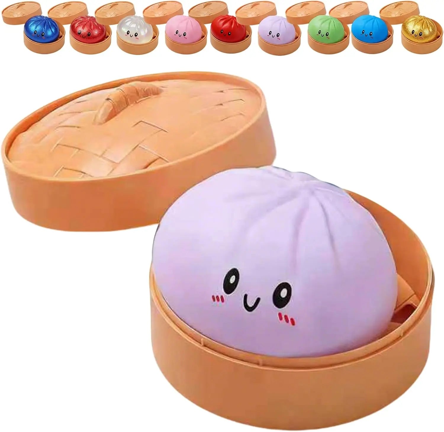 Viral Glitter Dumpling Squishy Toy with Box | TikTok Famous Sensory Squeeze Toy for Kids