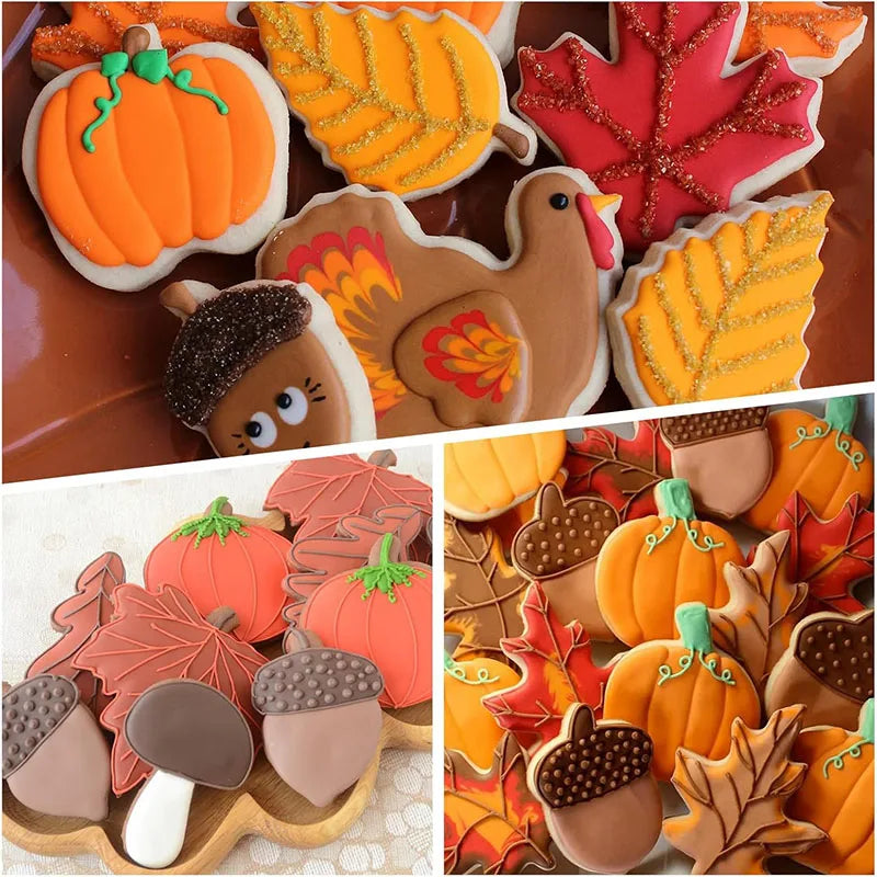 Fall Harvest Silicone Mold Set – Pumpkin, Maple Leaf & Acorn Silicone Mold