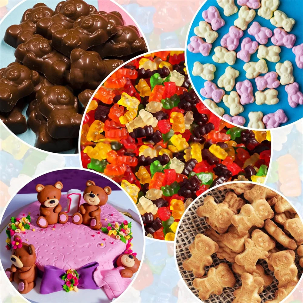 Gummy Bear Candy Mold Kit – Silicone Molds with Droppers