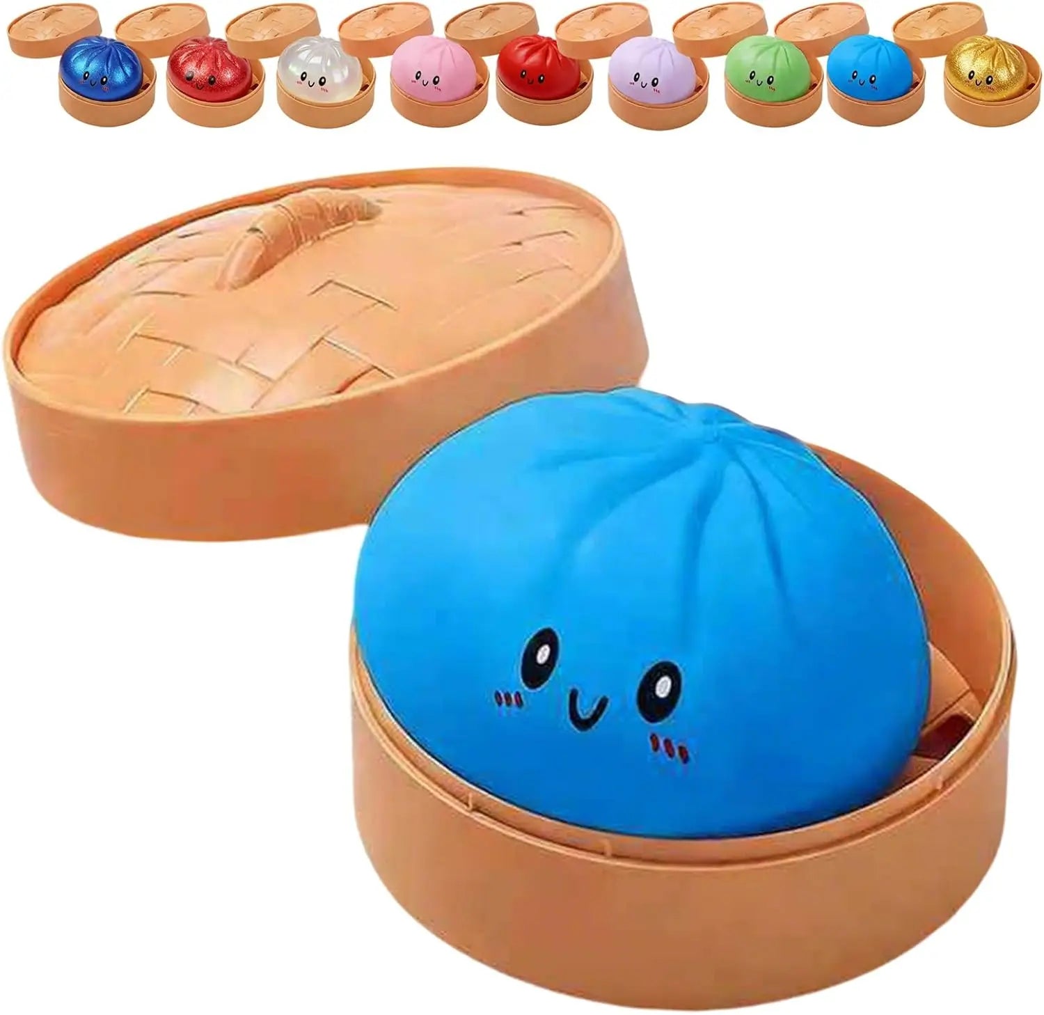 Viral Glitter Dumpling Squishy Toy with Box | TikTok Famous Sensory Squeeze Toy for Kids