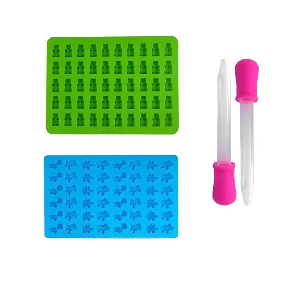 Gummy Bear Candy Mold Kit – Silicone Molds with Droppers