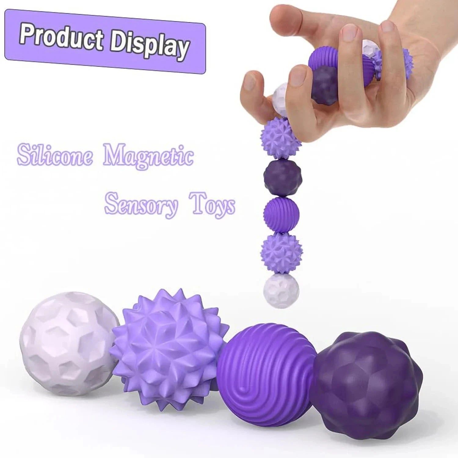 Magnetic Silicone Sensory Balls – Fidget & Stress Relief Toy for Adults & Kids