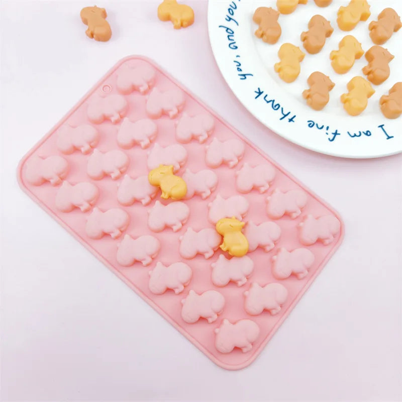 Capybara Silicone Mold – Chocolate, Gummy, Ice Cube & Soap Mold
