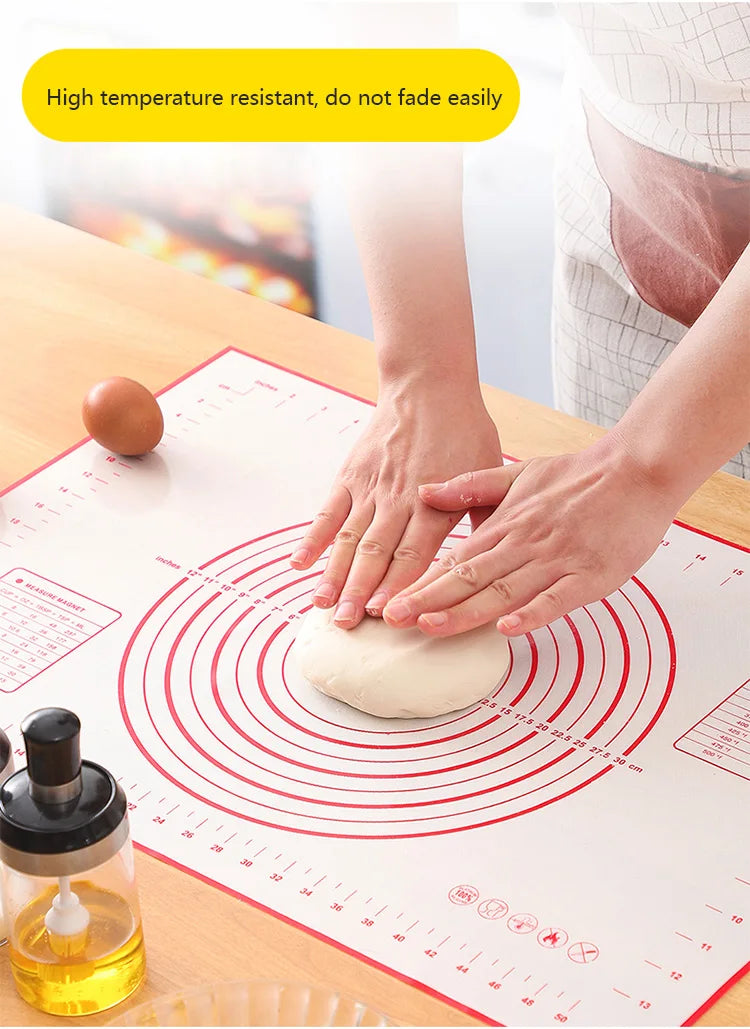 Silicone Baking Mat & Kneading Pad – Non-Stick Dough Mat for Pizza, Bread & Pastry