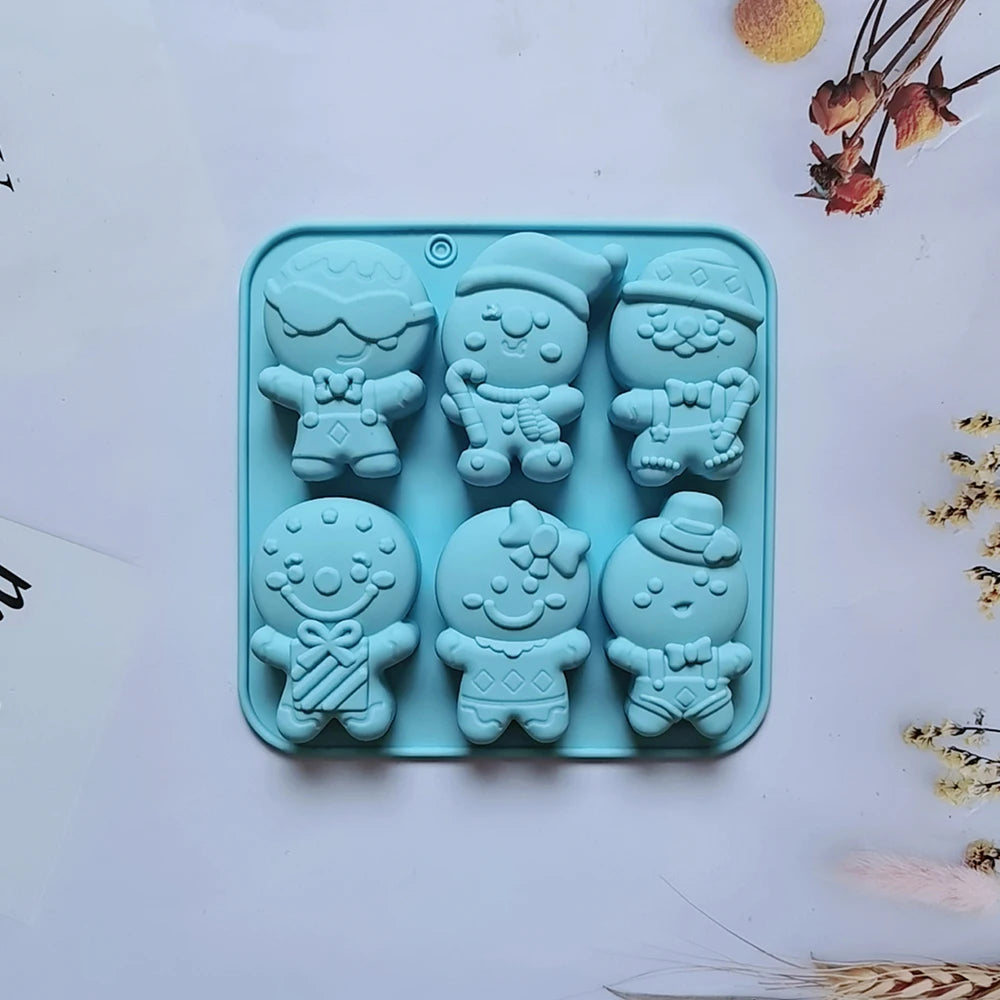 Gingerbread Man Silicone Mold – Christmas Candy, Chocolate & Candle Mold