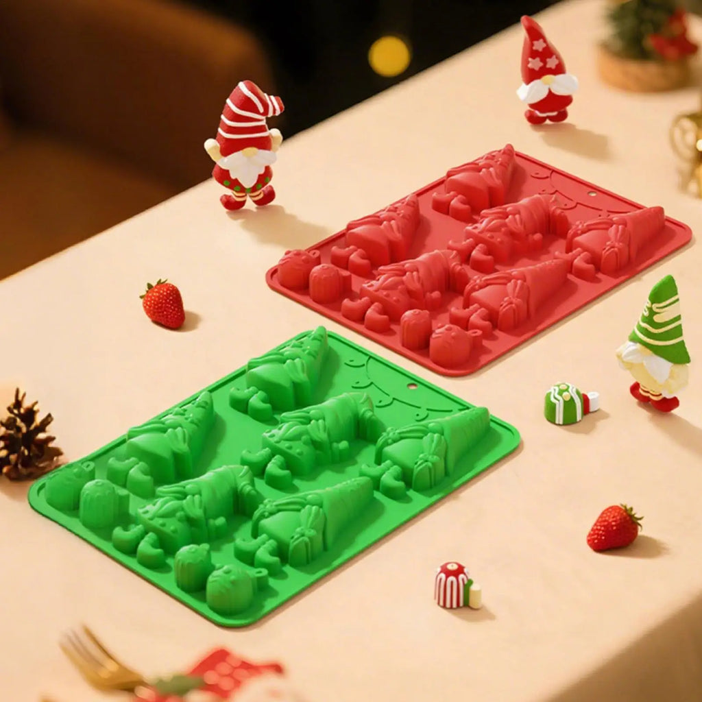 Christmas 3D Gnome Silicone Mold - Chocolate, Candy & Resin Crafting