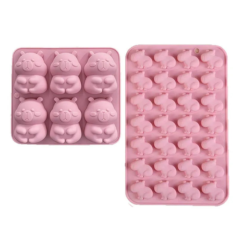 Capybara Silicone Mold – Chocolate, Gummy, Ice Cube & Soap Mold