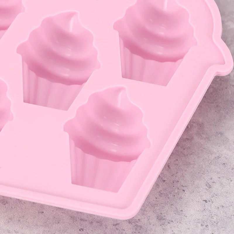 6-Hole Ice Cream Silicone Mold – Crafts, Chocolate & Candy Baking