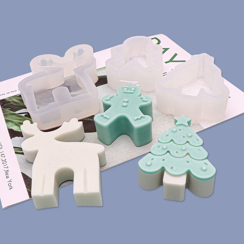 Holiday Silicone Mold - Gingerbread Man, Christmas Tree & Reindeer
