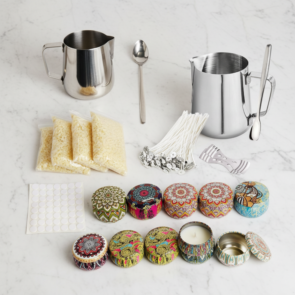 DIY Candle Kit - White Marble