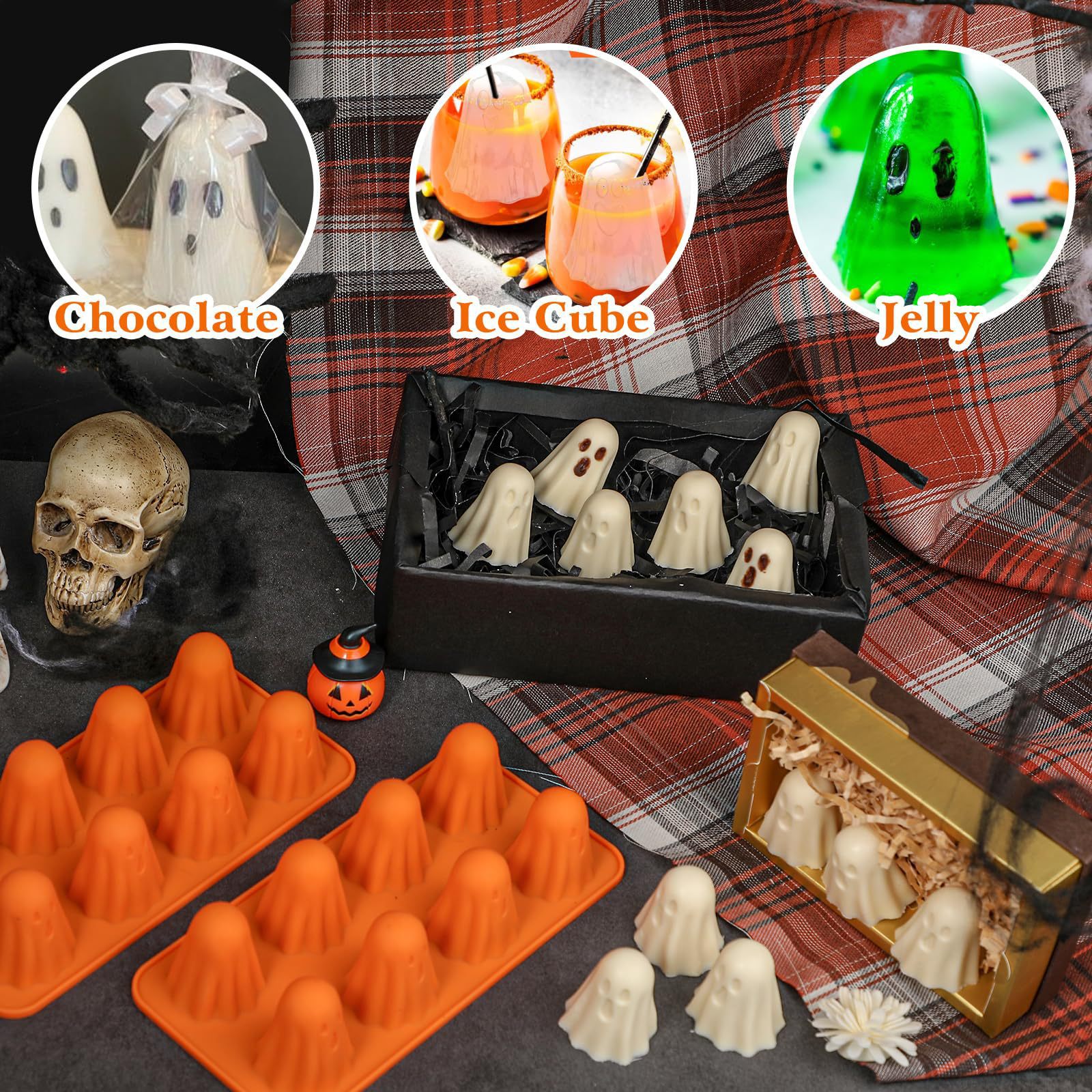 Halloween Ghost Silicone Mold - Baking, Soap & Resin Crafting