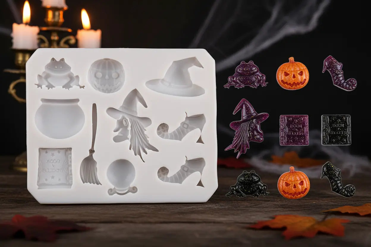 Halloween Witch Silicone Mold - Baking, Soap & Resin Crafting