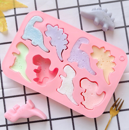 Dinosaur Silicone Mold – Versatile 8-Cavity Mold for Chocolate, Crafts & More
