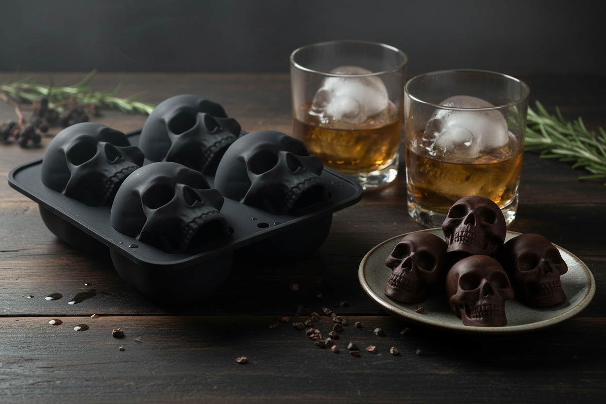 Skull silicone molds product photography