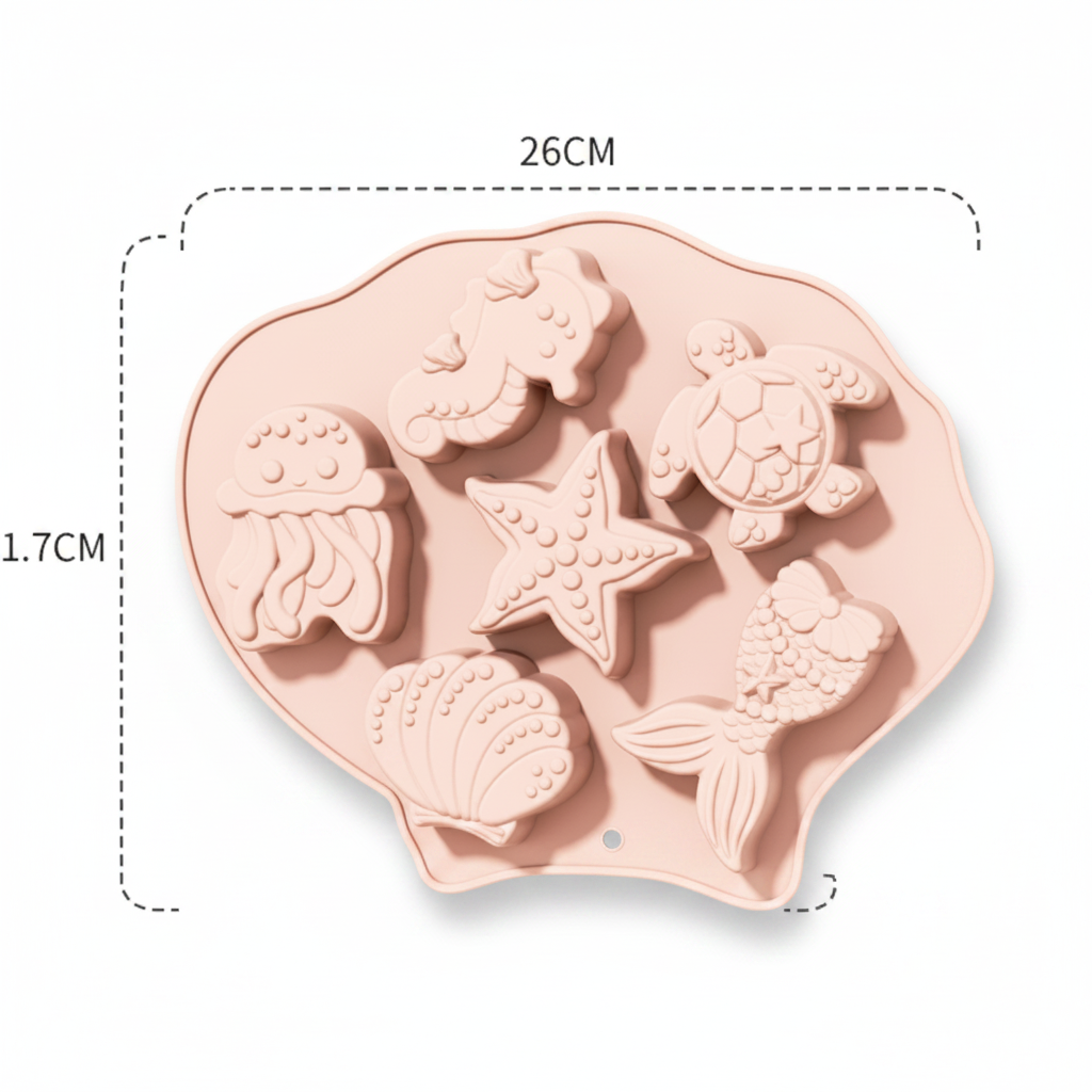Ocean Mold Pink Dimensions
